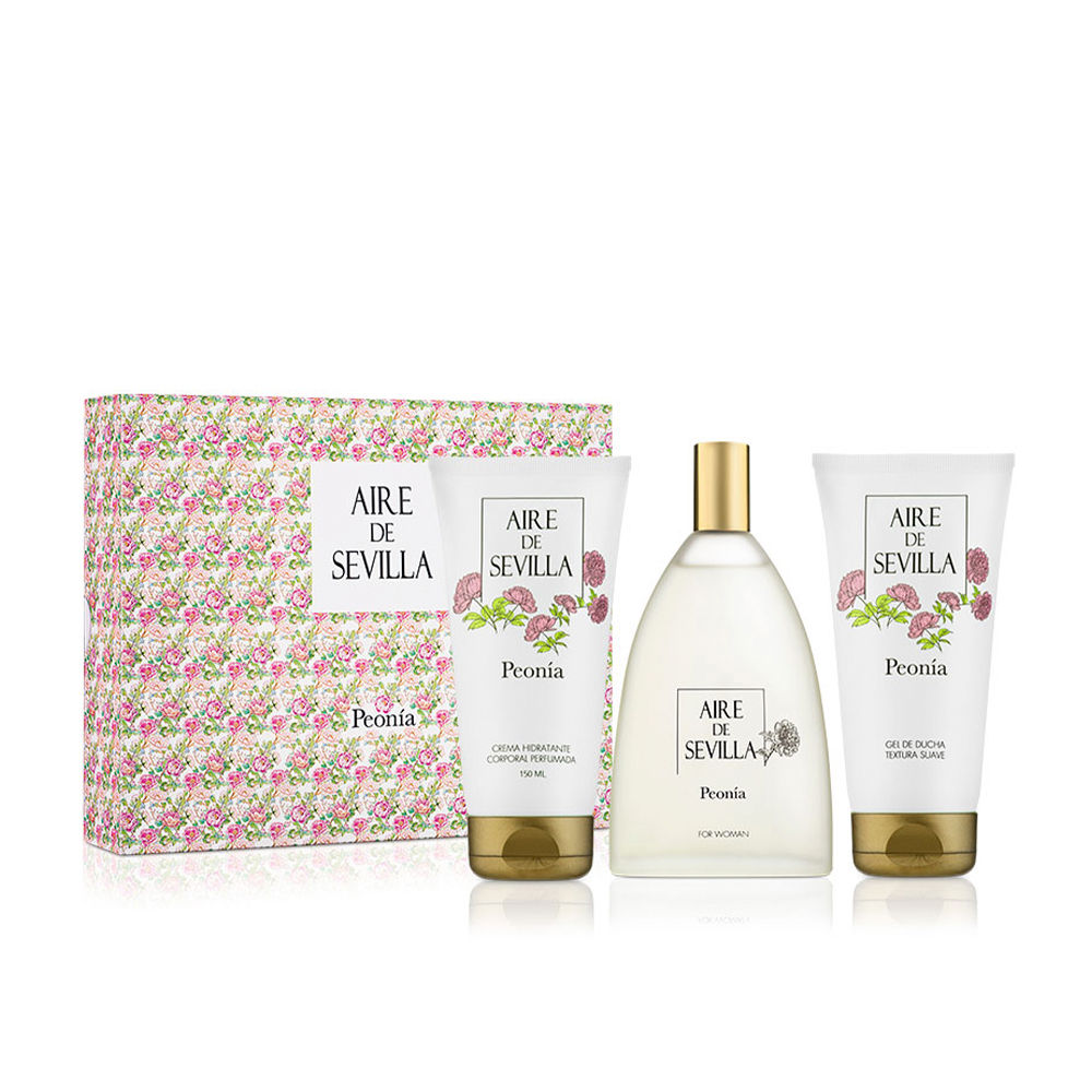 AIRE DE SEVILLA PEONÍA set (Eau de Toilette spray 150ml + shower gel 150ml + body cream 150ml)