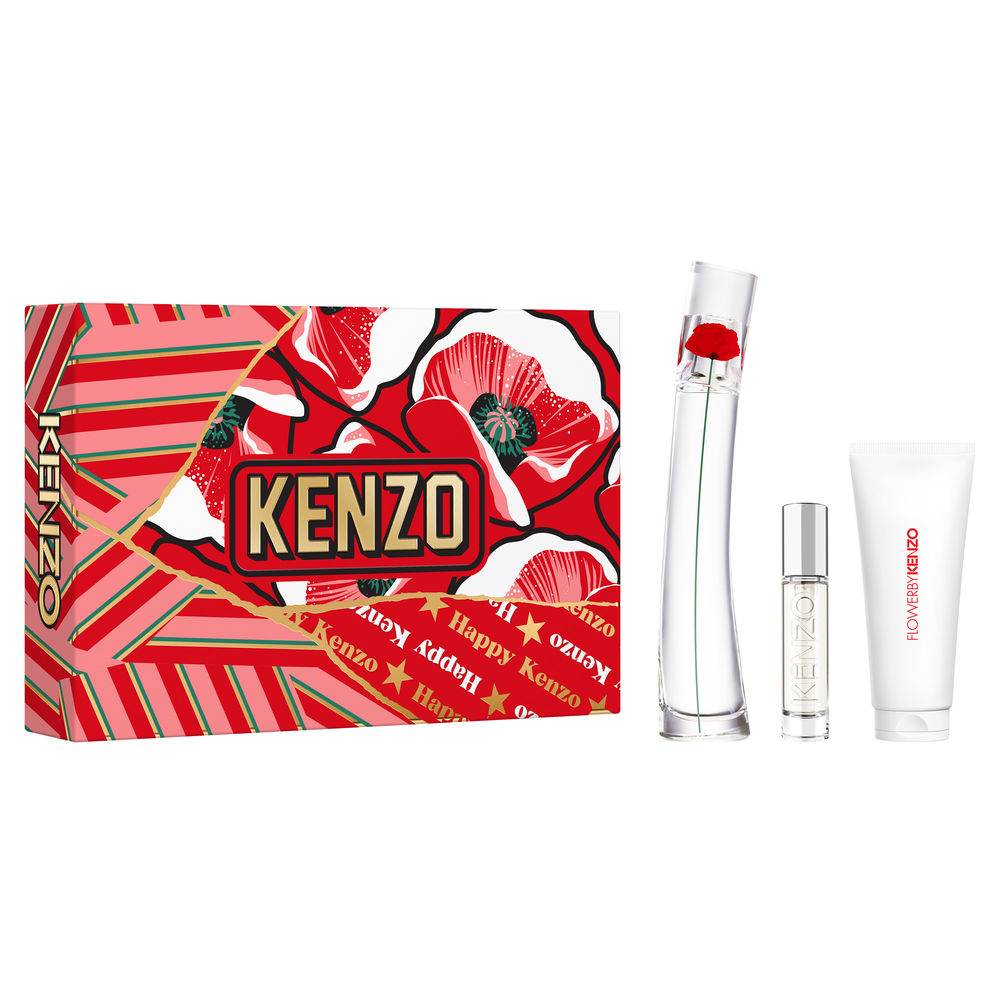 FLOWER BY KENZO CASE 3 pcs (Eau de Parfum spray 50 ml + Eau de Parfum spray 10 ml)