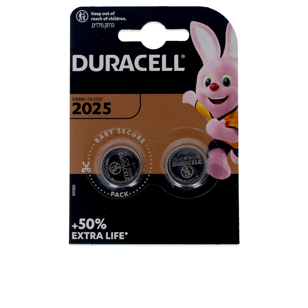DURACELL BUTTON LITHIUM 3V 2025 DL/CR2025 batteries pack x
