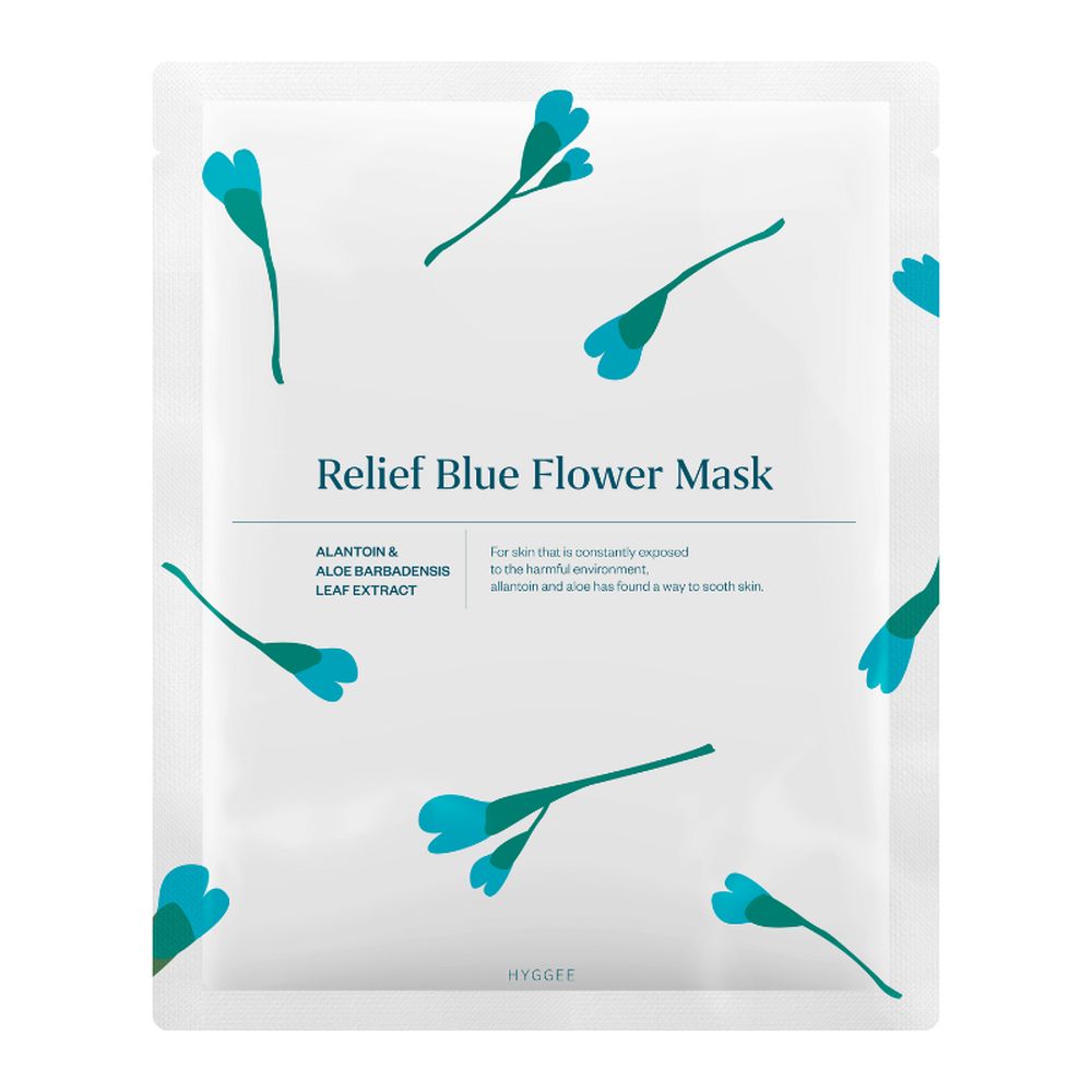 RELIEF BLUE flower mask