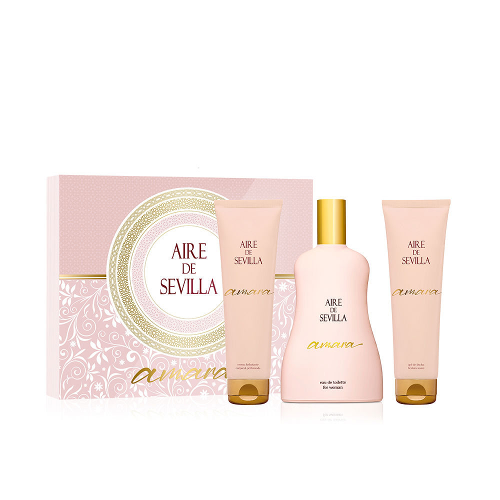AIR OF SEVILLE AMARA 3-piece CASE (Eau de Toilette spray 100 ml + shower gel 100 ml + moisturizer 100 ml)