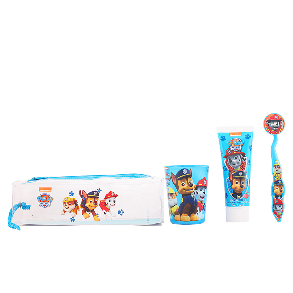 PAW PATROL DENTAL CASE 4 pcs (Toothpaste 75 ml + Toothbrush + Glass + Toiletry bag)