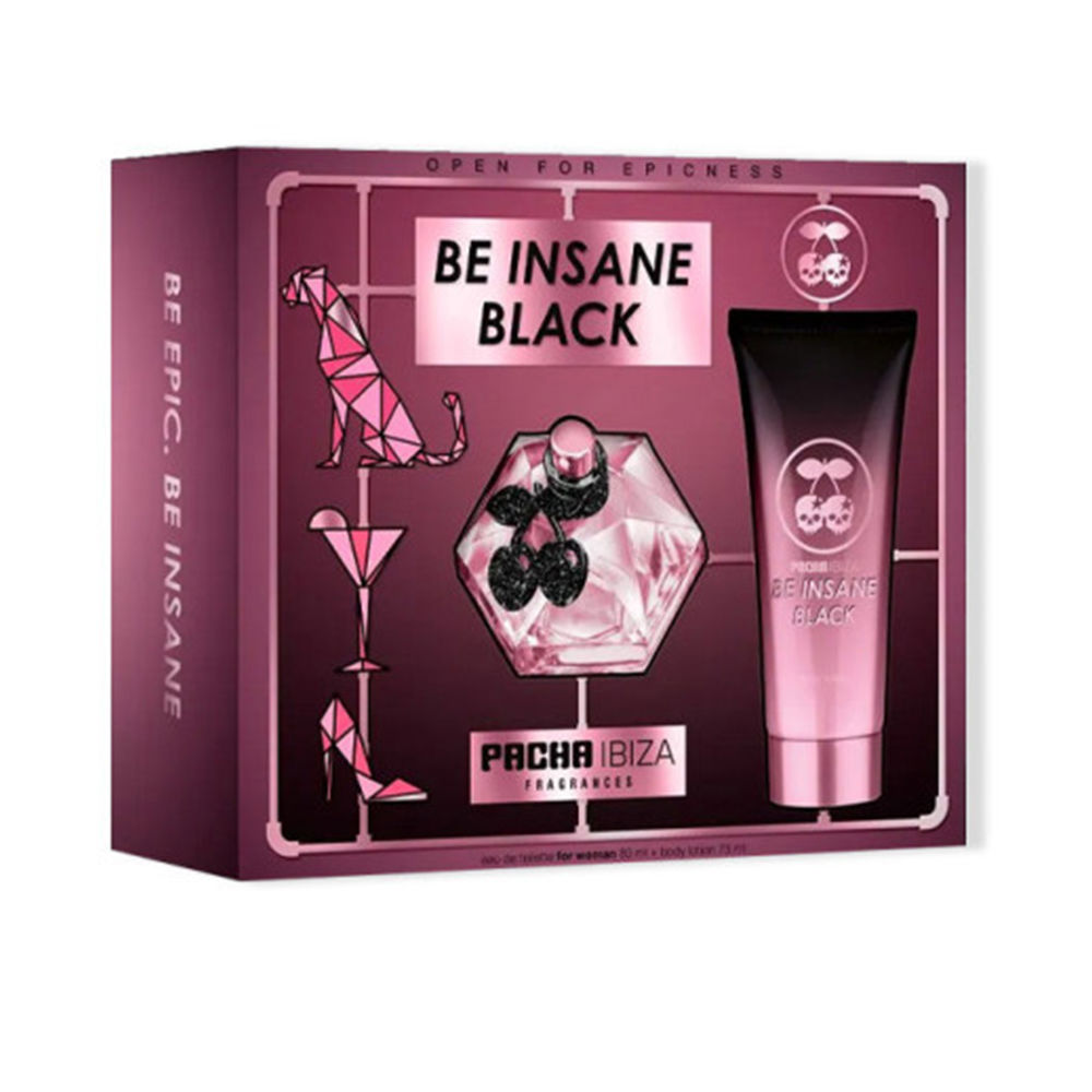 PACHA BE INSANE BLACK WOMAN CASE 2 pcs (Eau de Toilette spray 80 ml + Perfumed body lotion 75 ml)