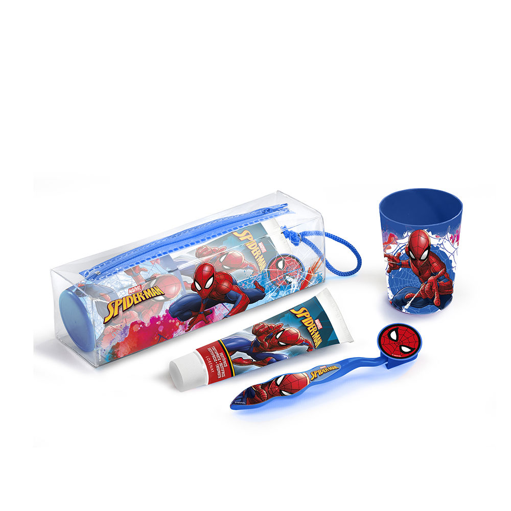 SPIDERMAN DENTAL SET 3 pc (75ml toothpaste + toothbrush + cup + toiletry bag)
