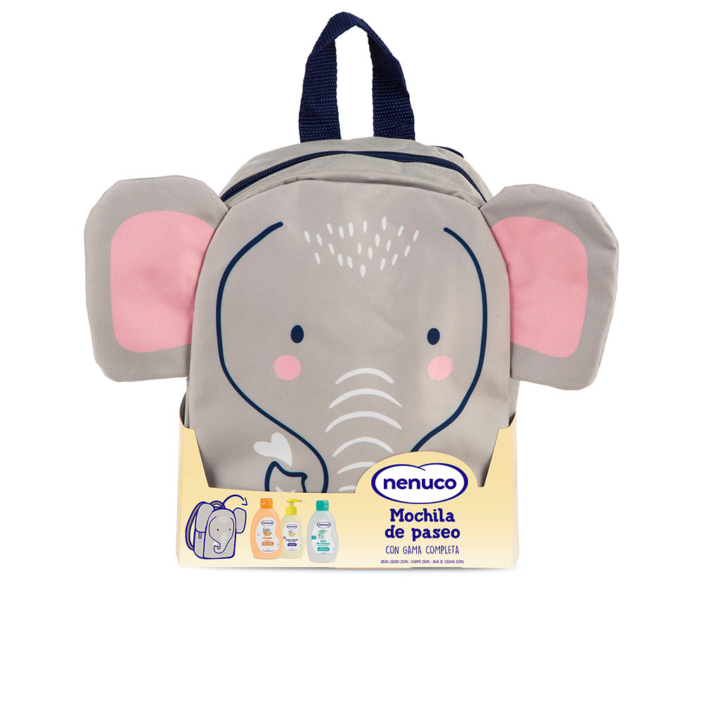 ELEPHANT BACKPACK CASE 4 pcs (Cologne 200 ml + Liquid soap 200 ml + Shampoo 200 ml + Backpack 1 unit)