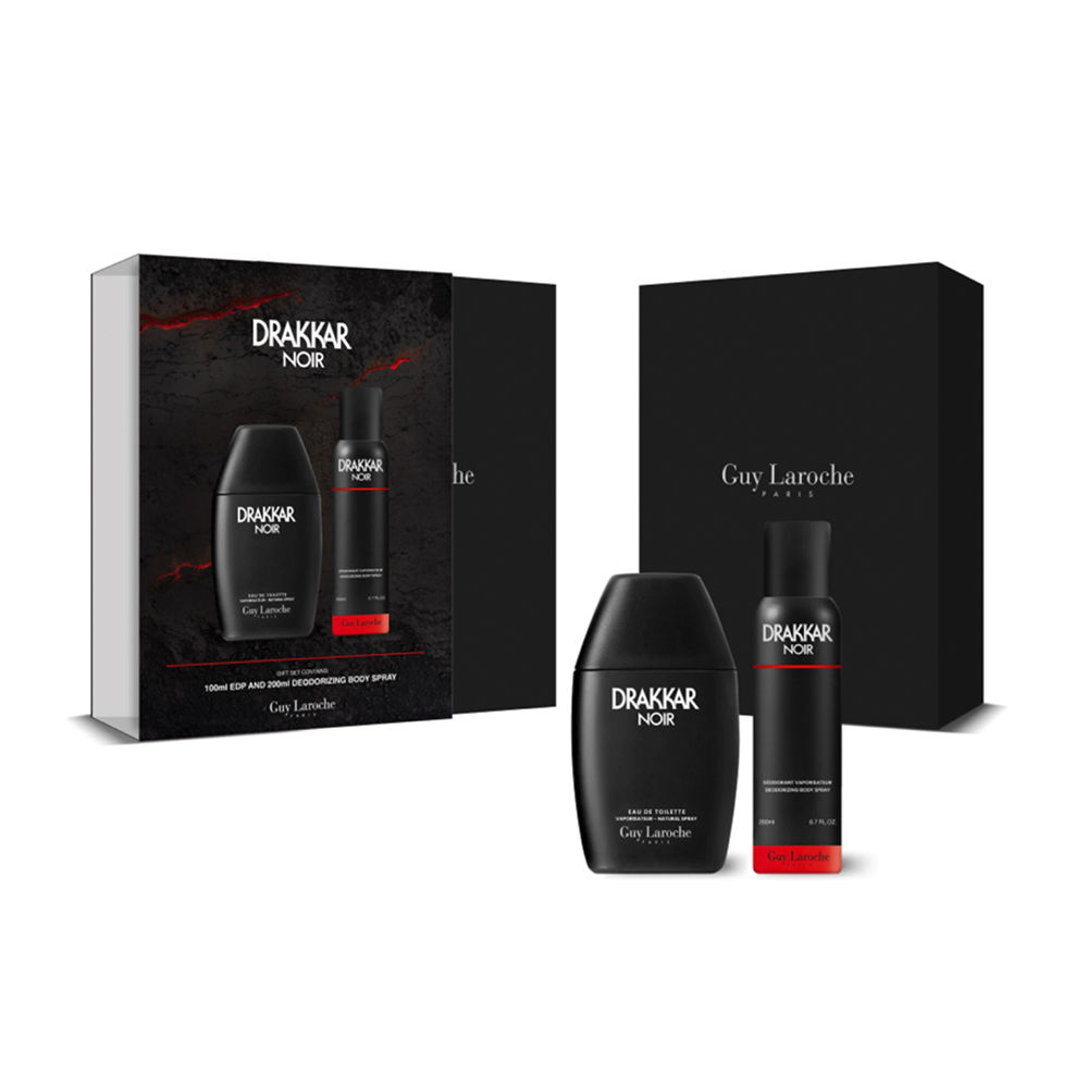 DRAKKAR NOIR CASE 2 pcs (Eau de Parfum spray 100 ml + deo vapo 200 ml)