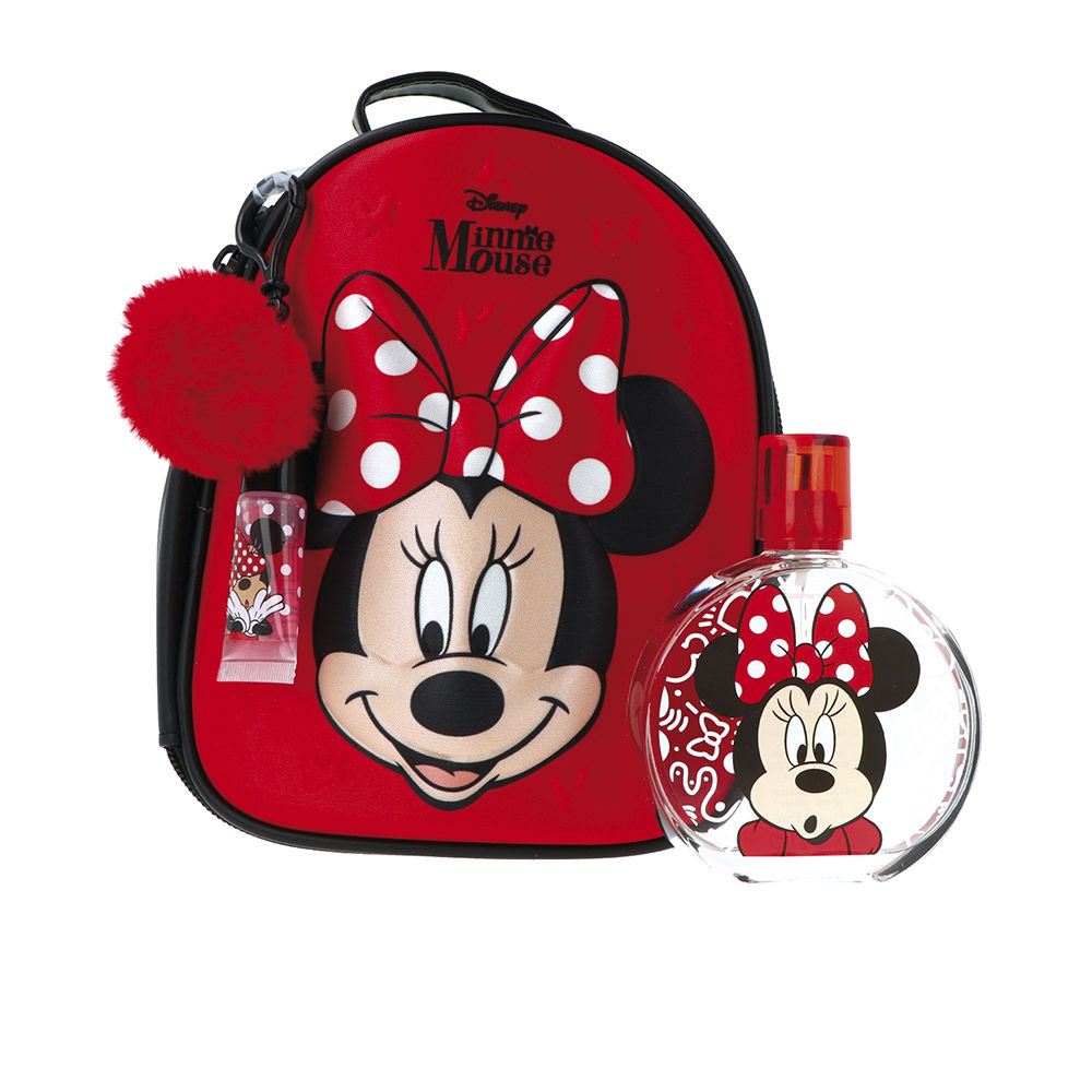 MINNIE TOILETRY BAG SET 4 pcs (Eau de Toilette spray 100 ml + lip gloss + pompom keychain + toiletry bag)
