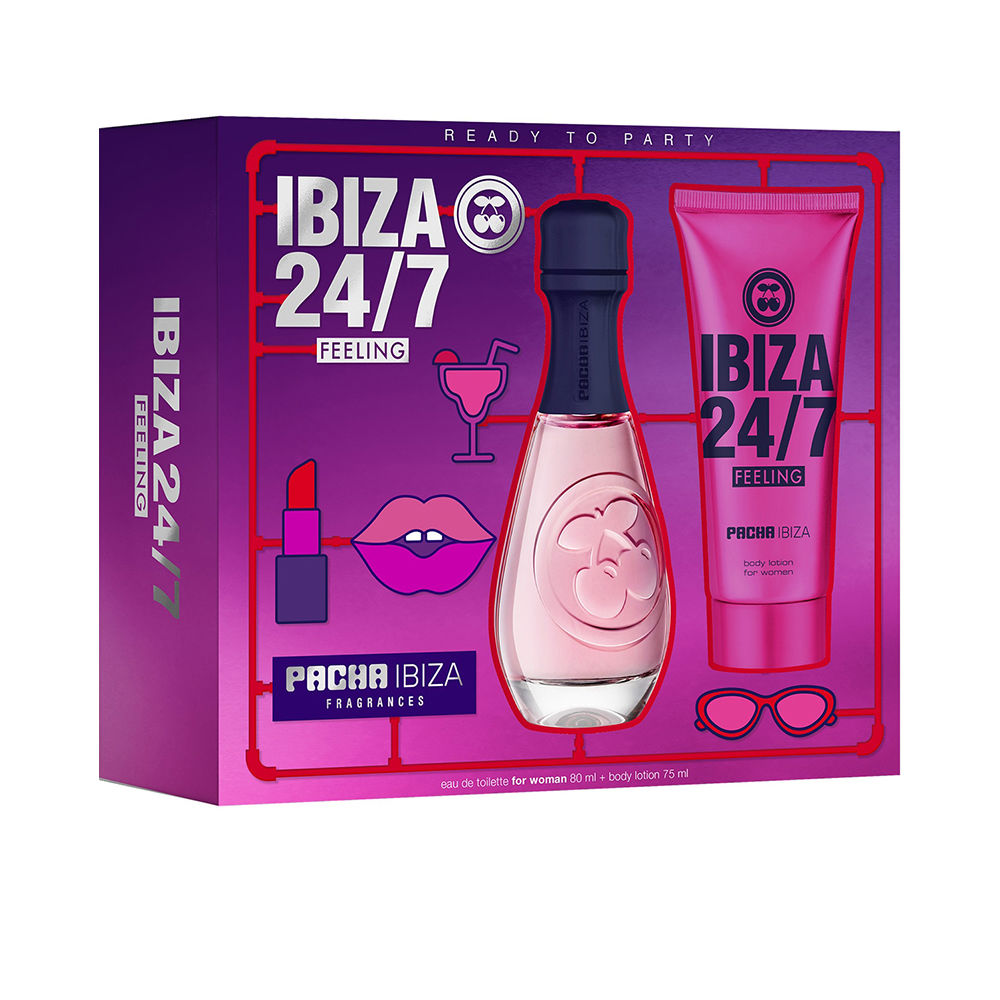 PACHA FEELING 24/7 WOMAN CASE 2 pc (Eau de Toilette spray 80 ml + Perfumed body lotion 75 ml)