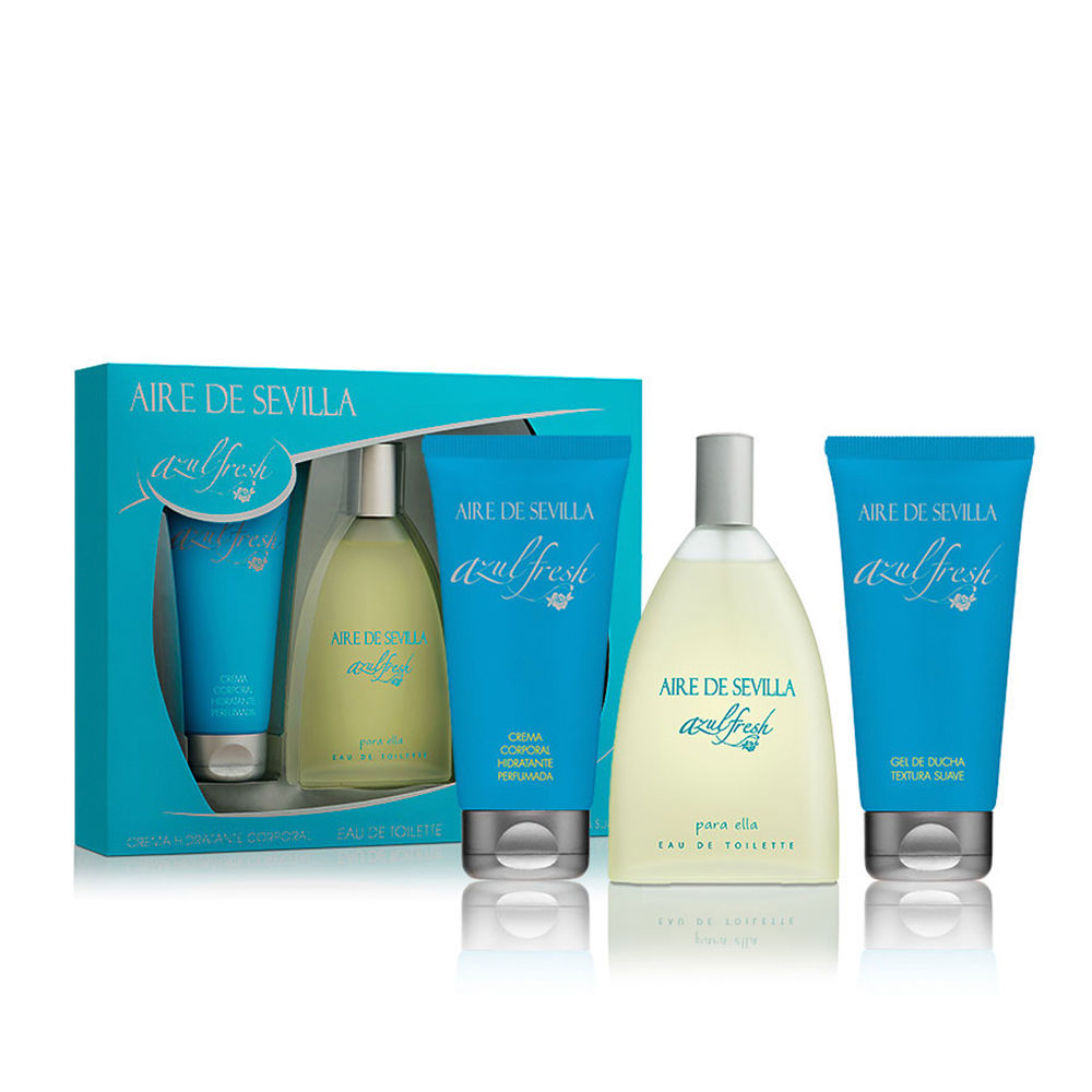 AIRE DE SEVILLA AZUL FRESH set (Eau de Toilette spray 150 ml + Body cream 150 ml + Exfoliating gel 150 ml)