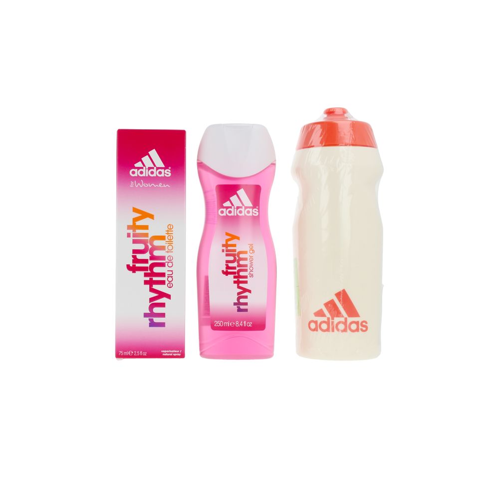 ADIDAS WOMAN FRUITY RHYTHM CASE 3 pcs (Eau de Toilette spray 75 ml + Shower Gel 75 ml + Adidas Hydration Bottle)
