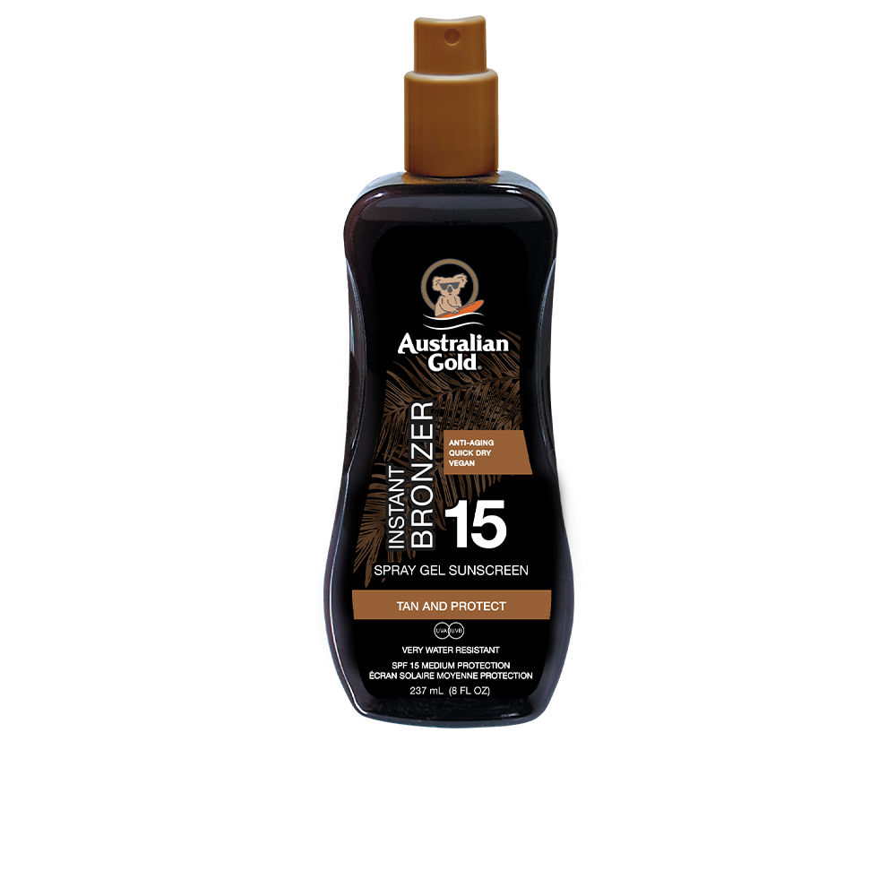 SUNSCREEN SPF15 spray gel with instant bronzer