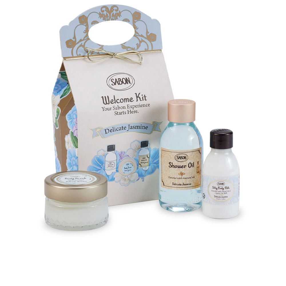 WELCOME JASMINE 3-piece CASE (shower oil + silky body milk + Body Scrub 320 gr)