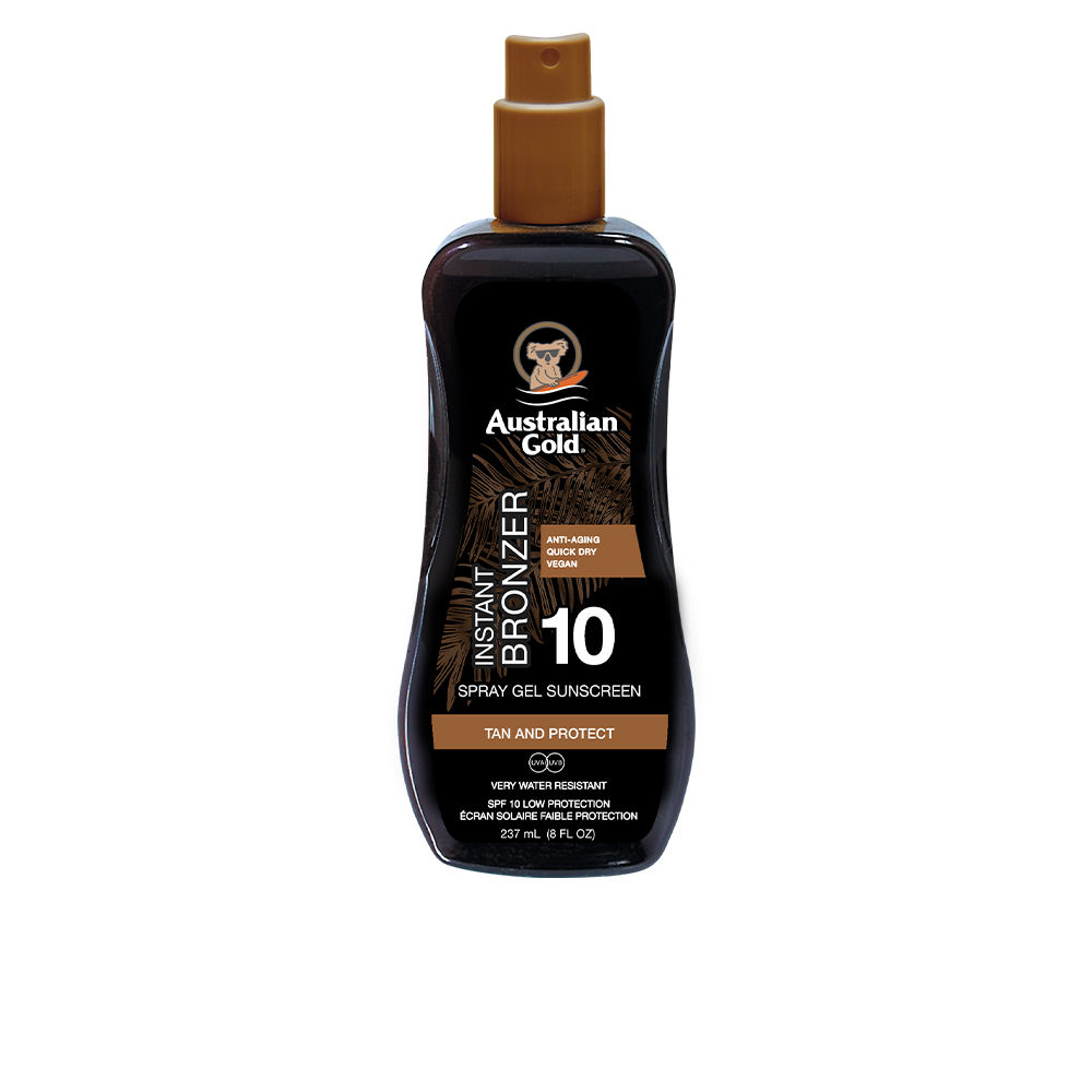 SUNSCREEN SPF10 spray gel with instant bronzer