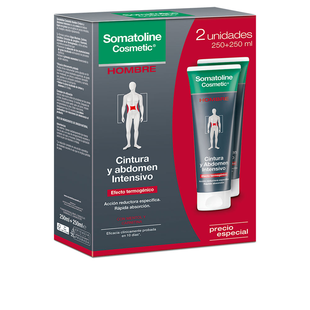 HOMBRE CINTURA & ABDOMEN REDUCTOR INTENSIVO set (Waist & Abdomen Intensive Reducer cream 2 x 250 ml)