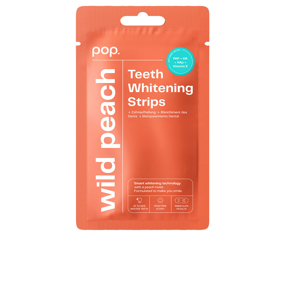 POP. Peach Flavored Whitening Strips 7 Units