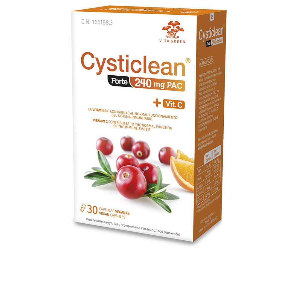 CYSTICLEAN FORTE with PAC and Vit C and Cranberry capsules