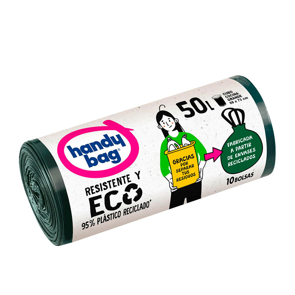 HANDY BAG RECICLADA bolsa basura resistente 50 litros