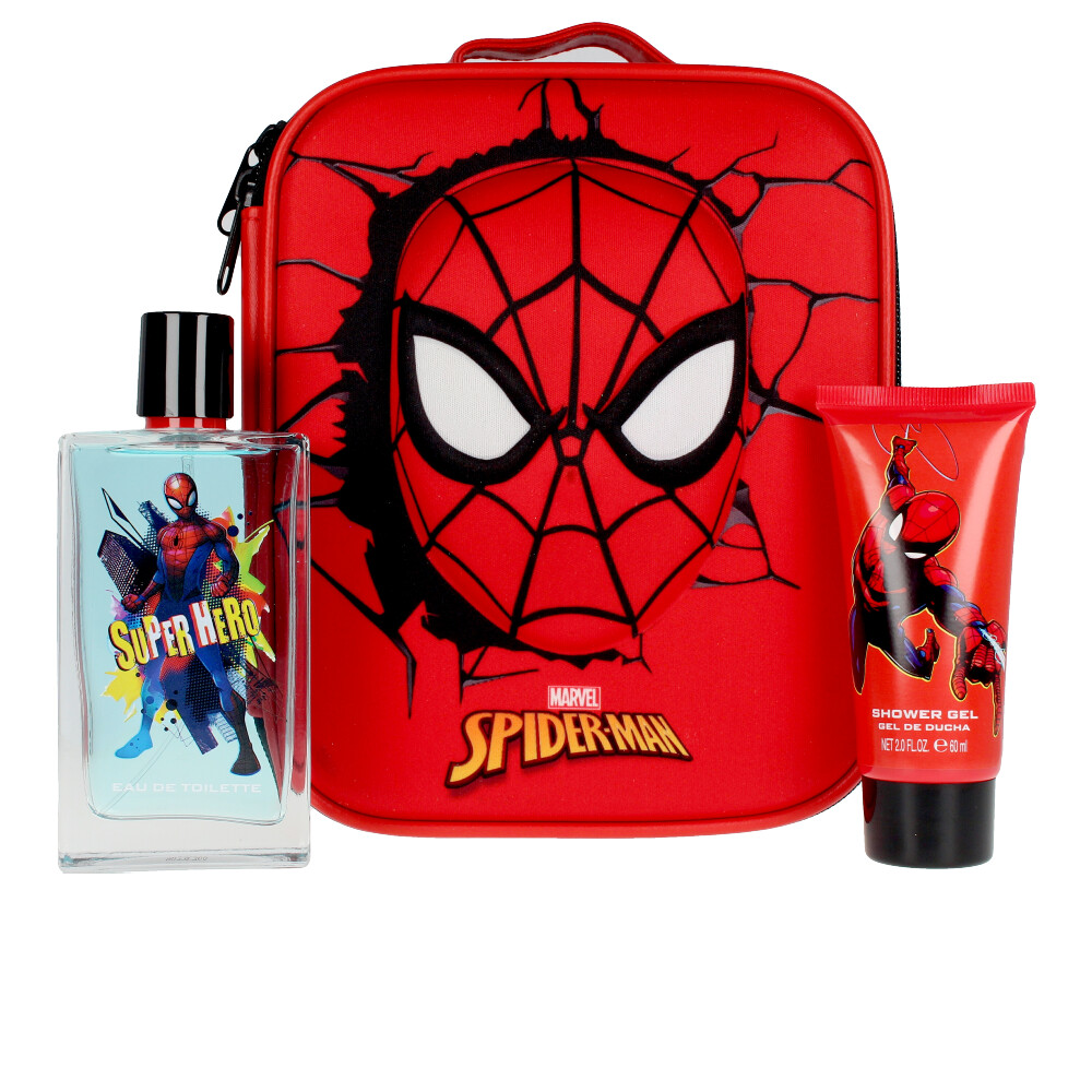 SPIDERMAN CASE 3 pcs (Eau de toilette spray 100 ml + Shower gel 60 ml + Toiletry bag)