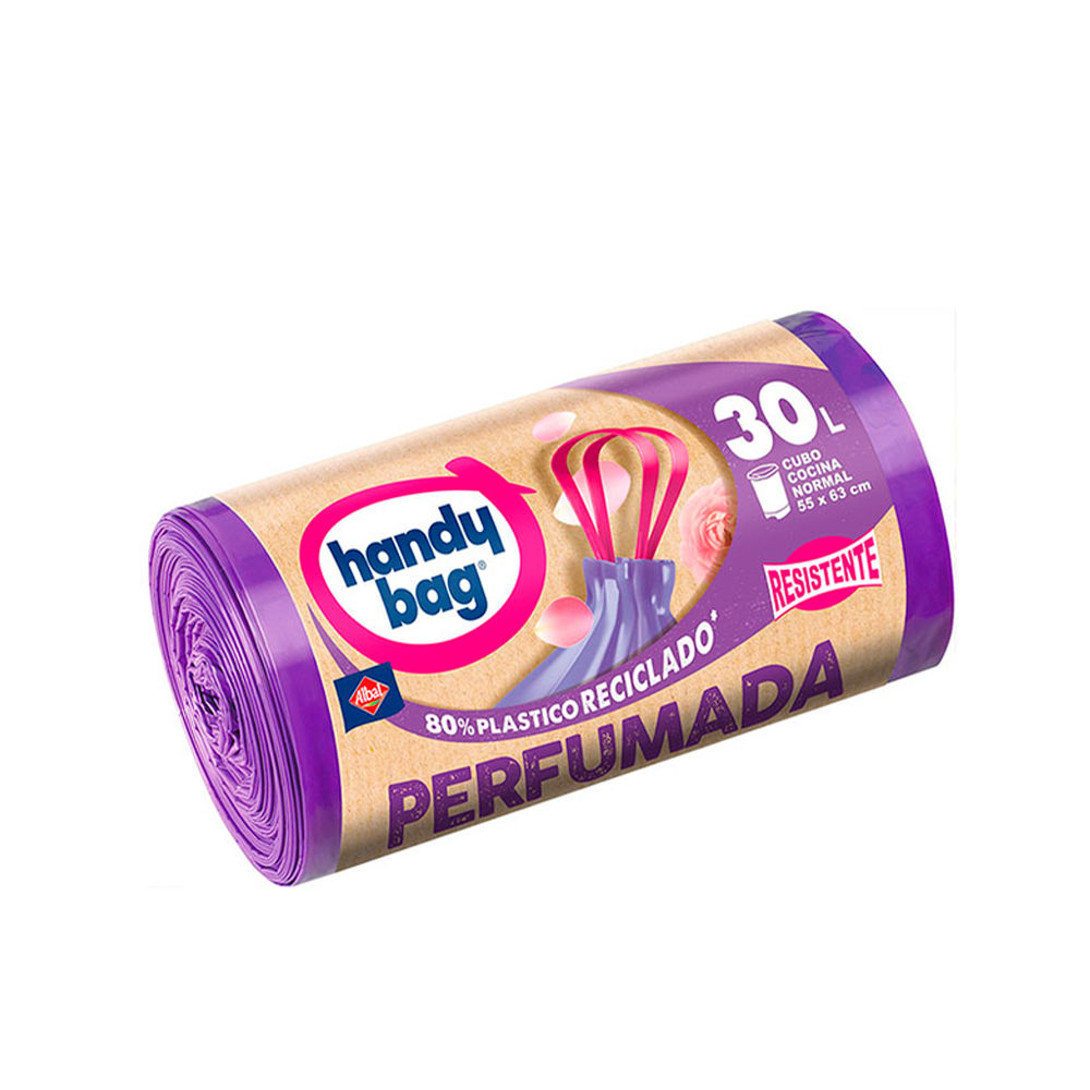 HANDY BAG PERFUMADA bolsa basura resistente 30 litros