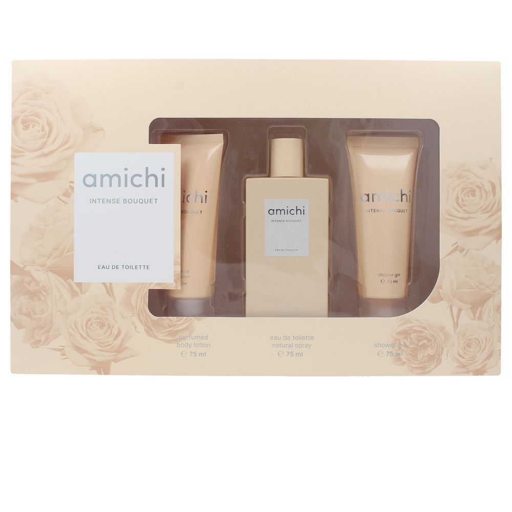 AMICHI INTENSE BOUQUET LOT (Eau de Toilette vaporizador 75 ml + gel ducha 75 ml + body milk 75 ml)