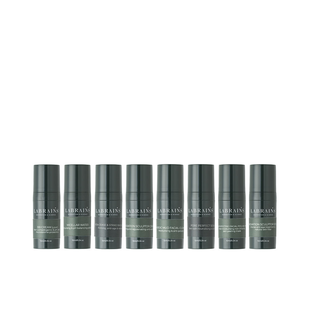 COMBINATION OILY + PROBLEMATIC SKIN ESTUCHE (Agua micelar 10 ml + Gel limpiador facial 10 ml + Mascarilla peeling 10 ml + Limpiador facial aceite-leche 10 ml + Crema 10 ml + Sérum 10 ml + Crema 10 ml + Sérum 10 ml)