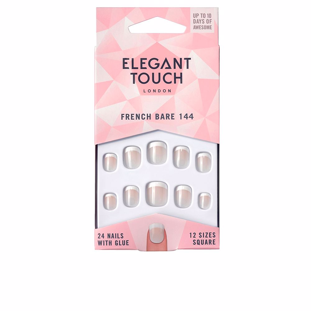 FRENCH bare nails with glue square