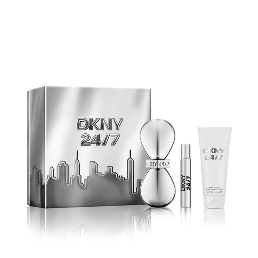 DKNY 24/7 CASE 3 pcs (Eau de Parfum spray 100 ml + Body lotion 100 ml + Eau de Parfum spray 15 ml)